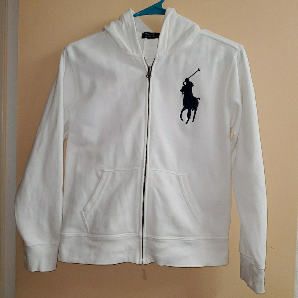 Boys Polo Ralph Lauren Zip Up Hoodie Jacket Med
